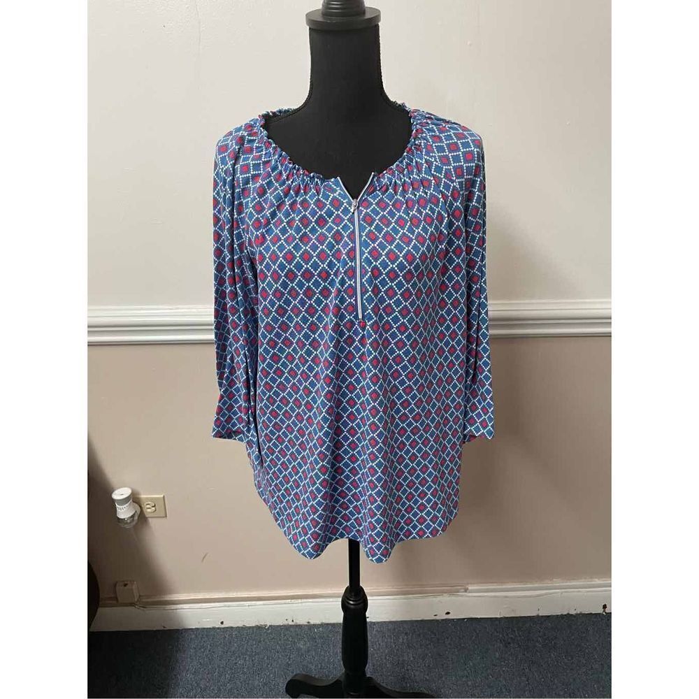 Valerie Stevens Half Zip Blouse